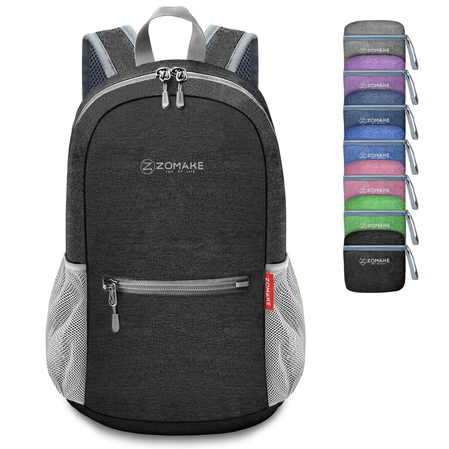 ZOMAKE 10L Lightweight Packable Hiking Backpack, Small Travel Hiking Daypack for Women Men Tear Resistant Foldable Day Pack for Camping Outdoor Sports(Black)