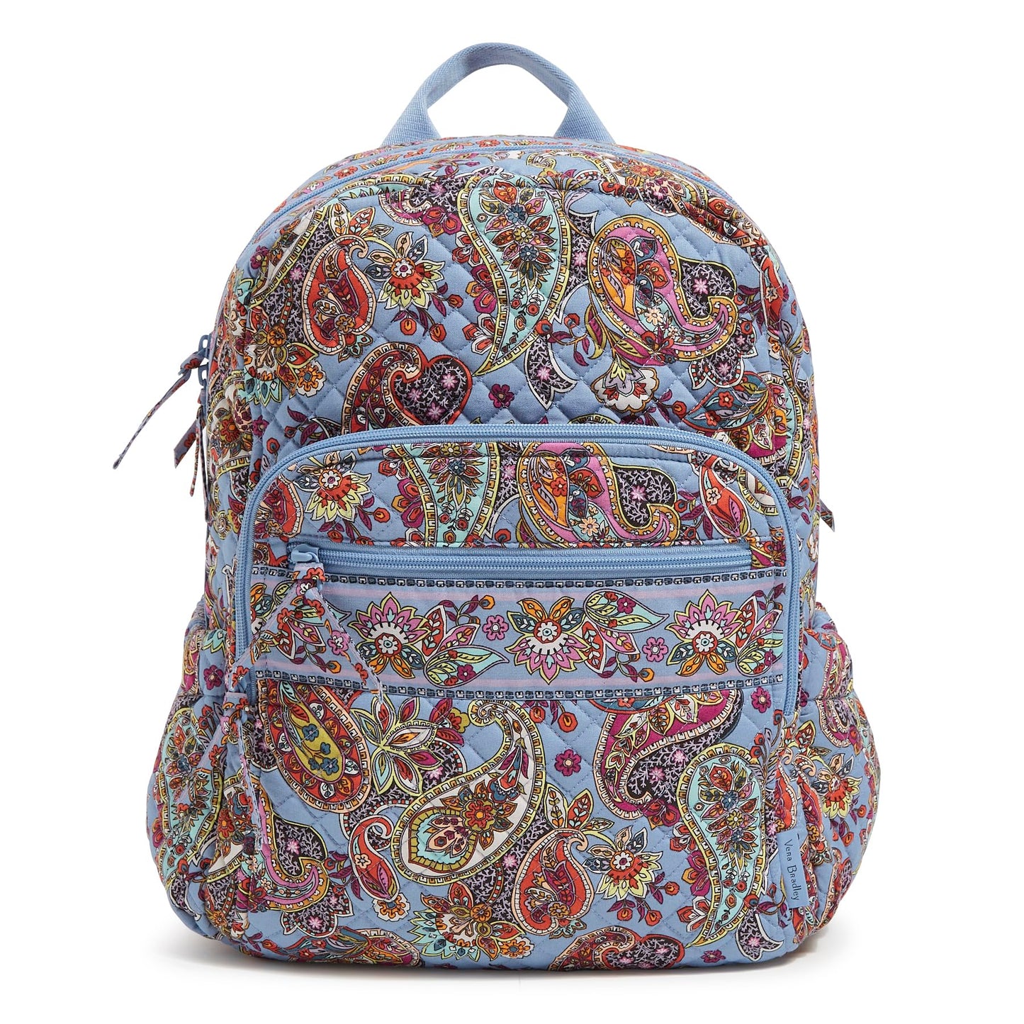 Vera Bradley Women's Iconic Campus Backpack, Signature Cotton Bookbag, Provence Paisley, One Size