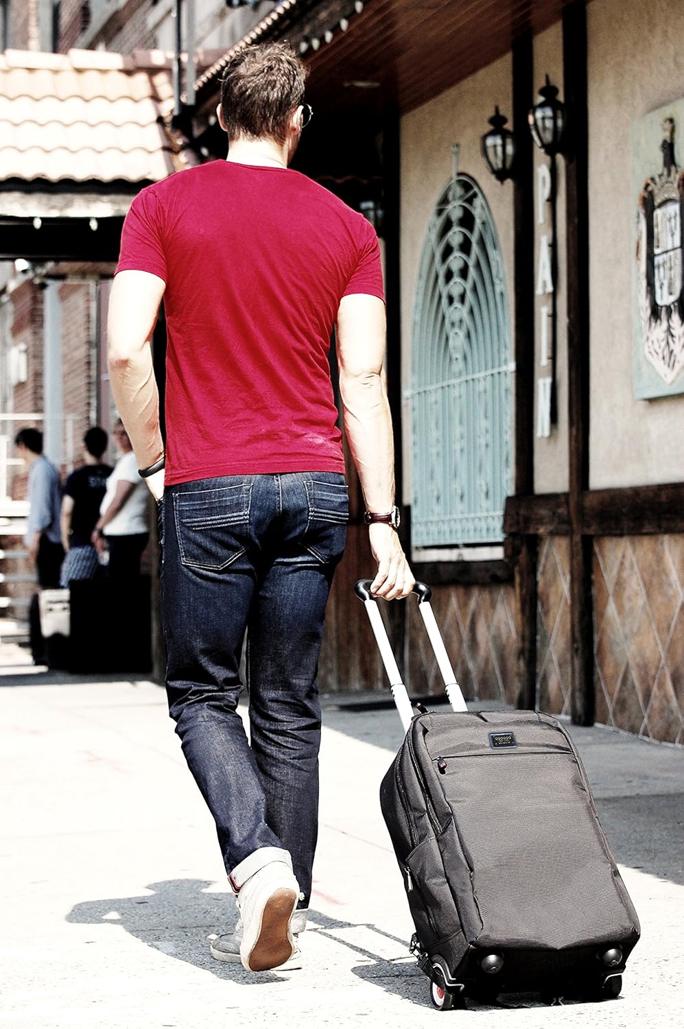 J World New York Bay Business Rolling Backpack