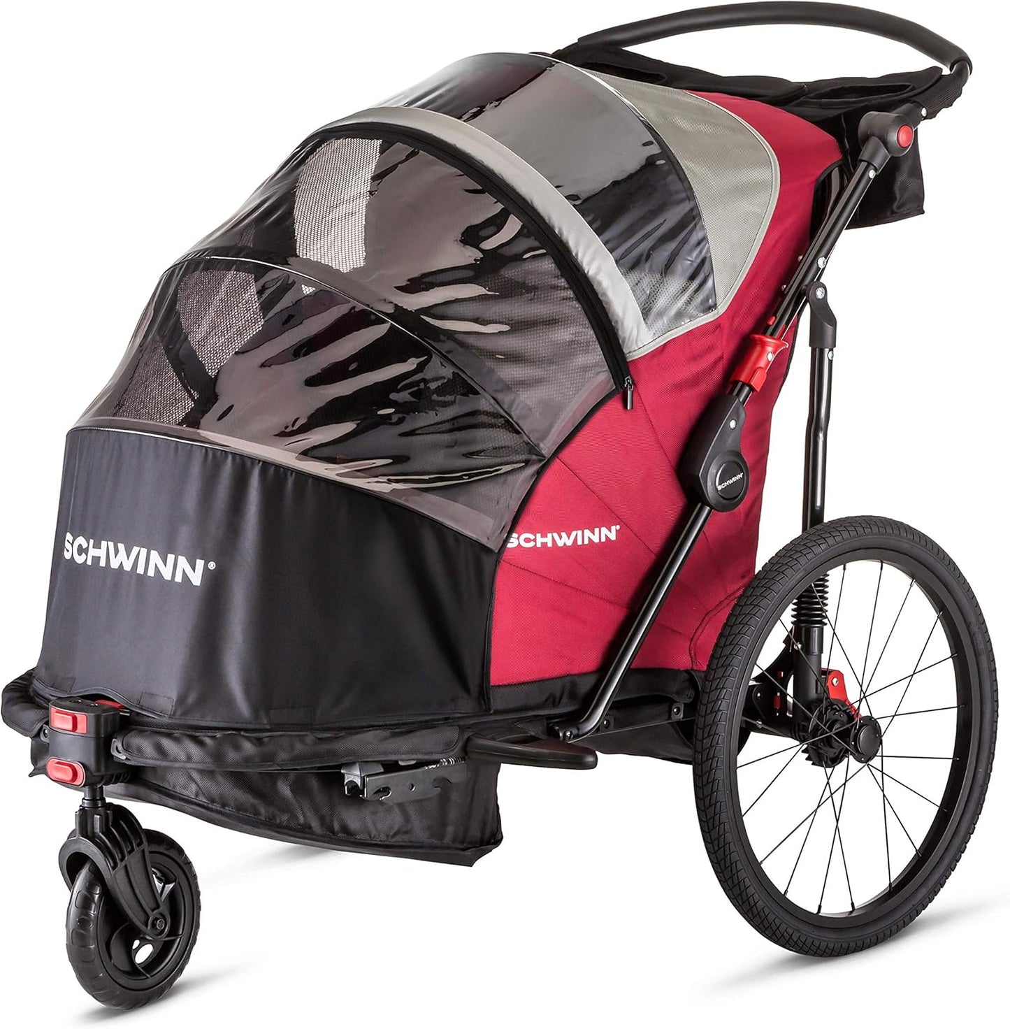 Schwinn Trailblazer Plus, Trailblazer, Joyrider or Echo Kids Bike Trailer, Single or Double Seat, Universal Coupler, Folding Frame, Quick-Release Wheels, Canopy, Schwinn Bike Trailer for Kids