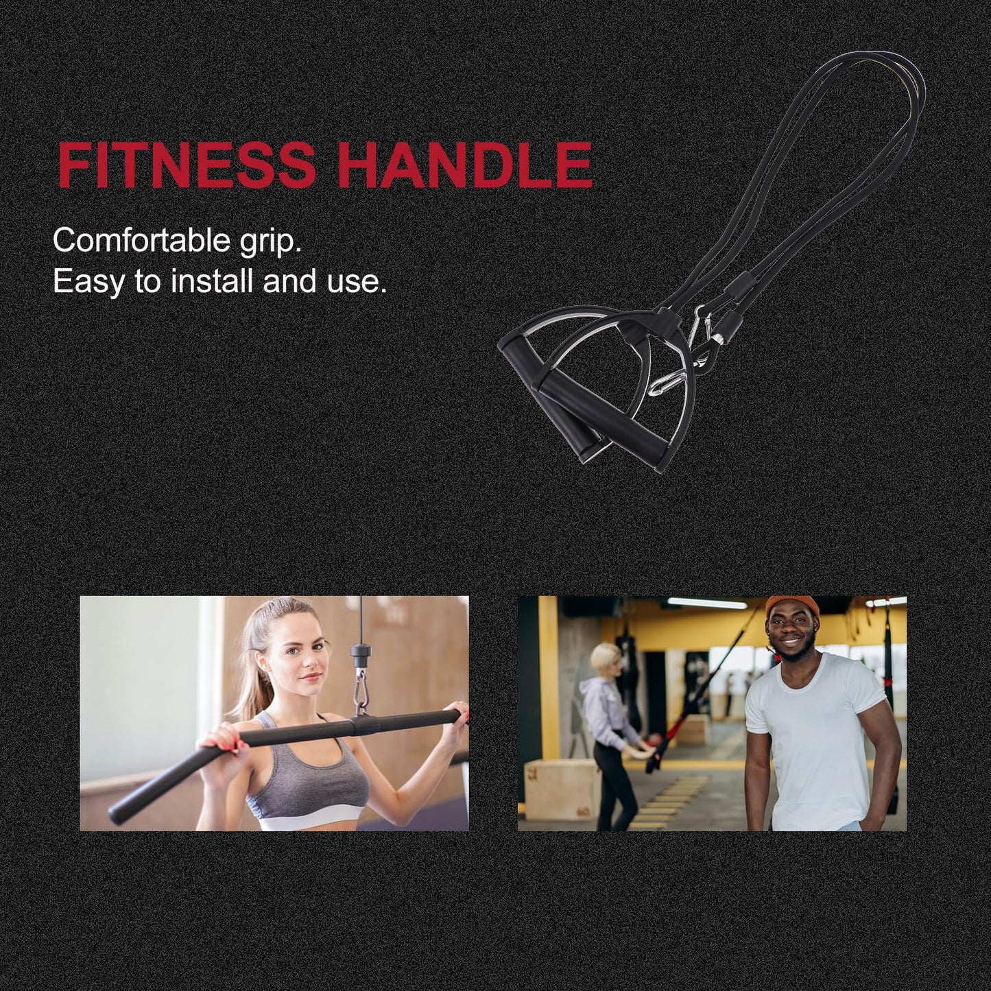 IMIKEYA Resistance Bands: 1 Pair Stepper Resistance Band Fitness Exercise Bands with Handles Fitness Bands Pull Ropes Exercising Bands Resistance Bands for Workout Strength Training at Home, Black