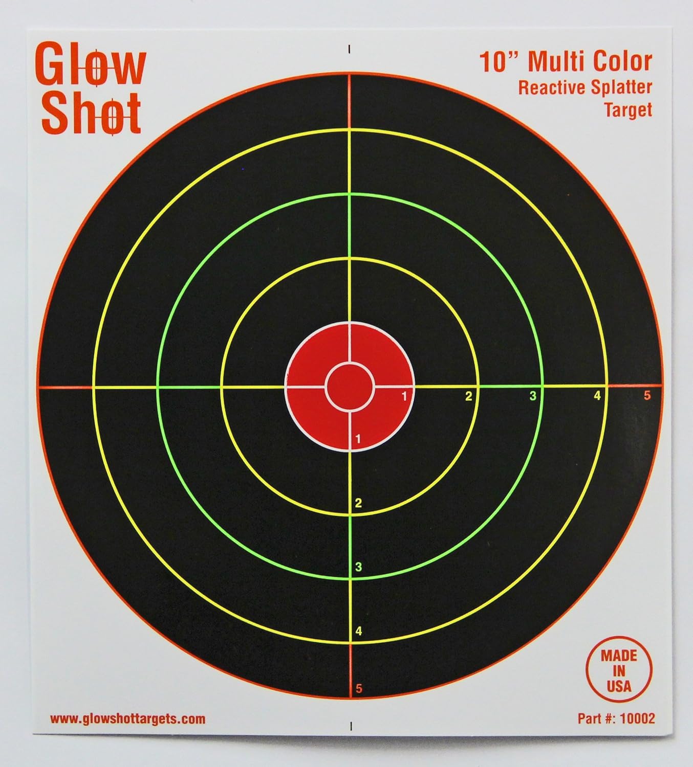 50 Pack - 10" Reactive Splatter Targets - Glowshot - Multi Color - Gun and Rifle Targets - Glow Shot