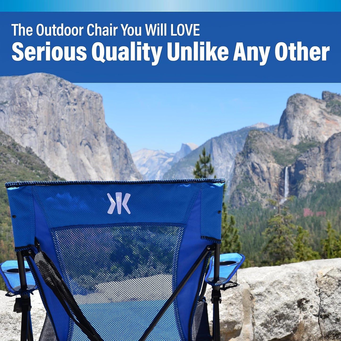 Kijaro Portable Camping Chairs - Enjoy the Outdoors with a Versatile Folding Sports Chair for Outdoor & Lawn - Dual Lock Feature Locks Position – Hallet Peak Gray