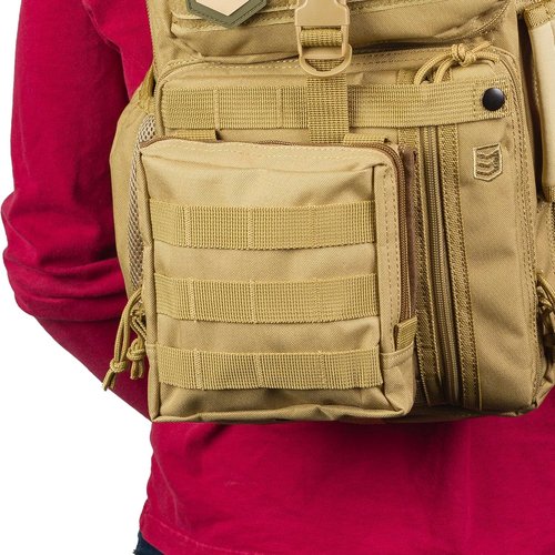 3VGEAR Sidekick MOLLE Utility Pouch - Tactical EDC MOLLE Pouches with Internal Pockets and Elastic Loops for Tactical Gear - Rugged 600D Water-Resistant Polyester