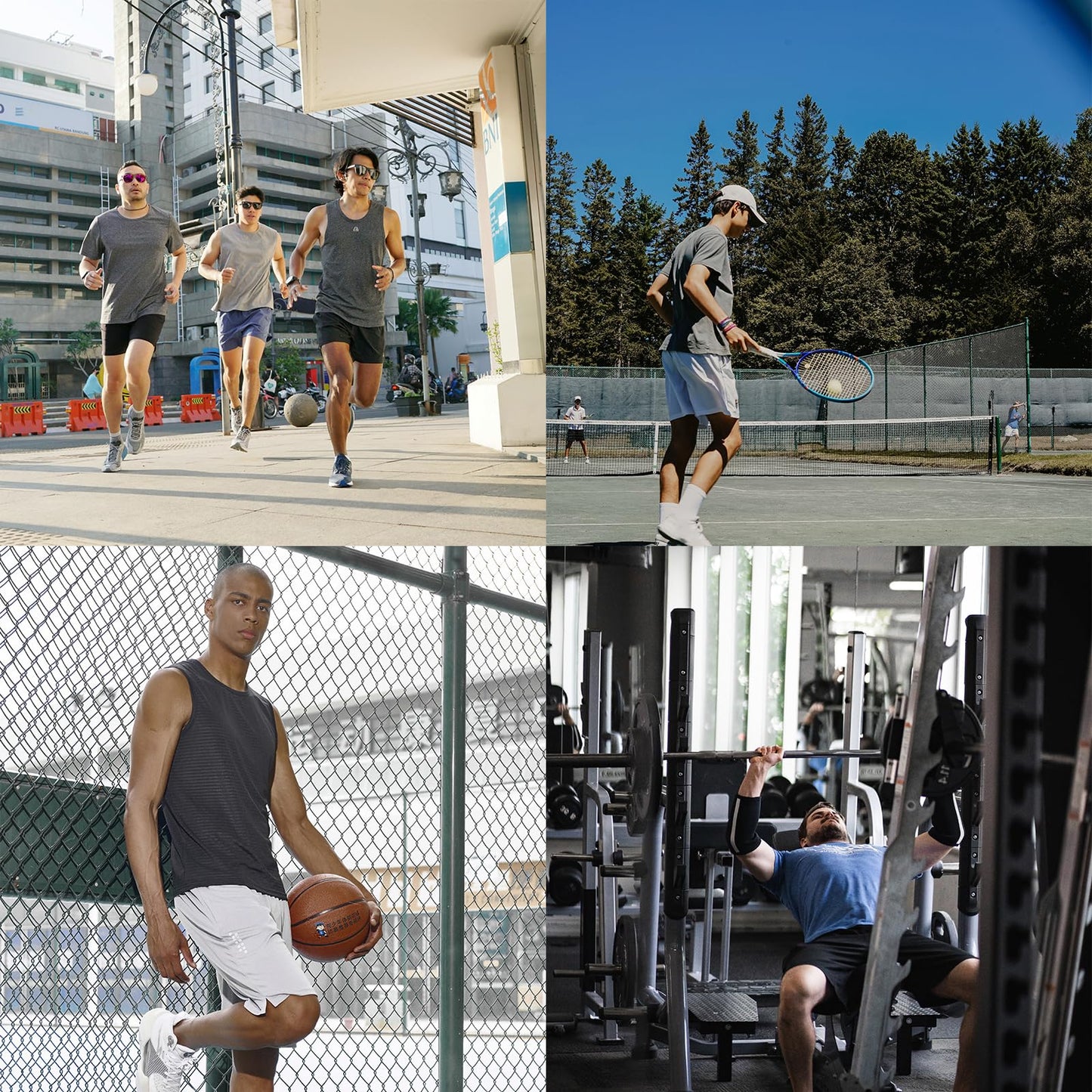 NORTHYARD Men's 5" Athletic Running Shorts Workout Gym Quick Dry Shorts Lightweight Mesh Tennis Shorts for Men Exercise White