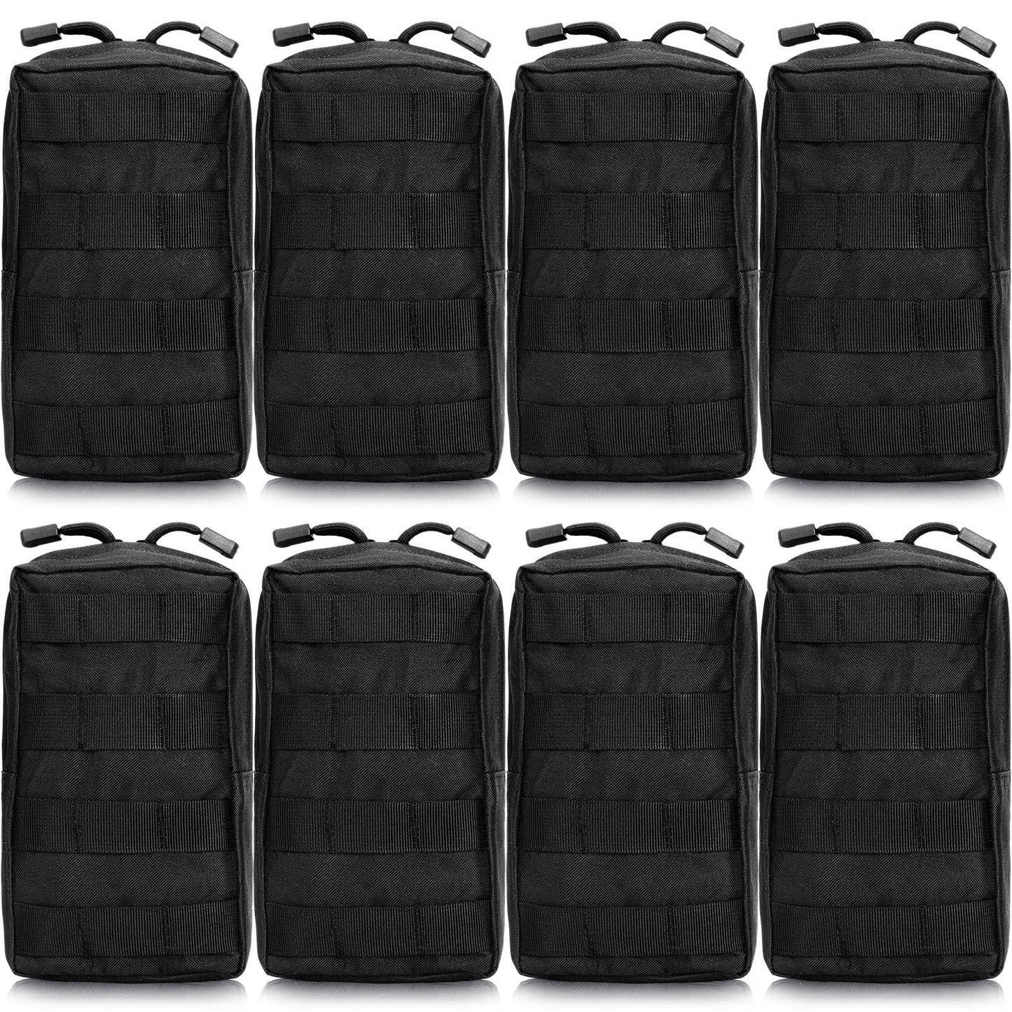 Cunno 8 Pcs Molle Pouches Tactical Compact Water Resistant Pouch Bags Summer Tactical Molle Pouch with Belt Utility Gadget Gear Pouch Hanging Waist Bags