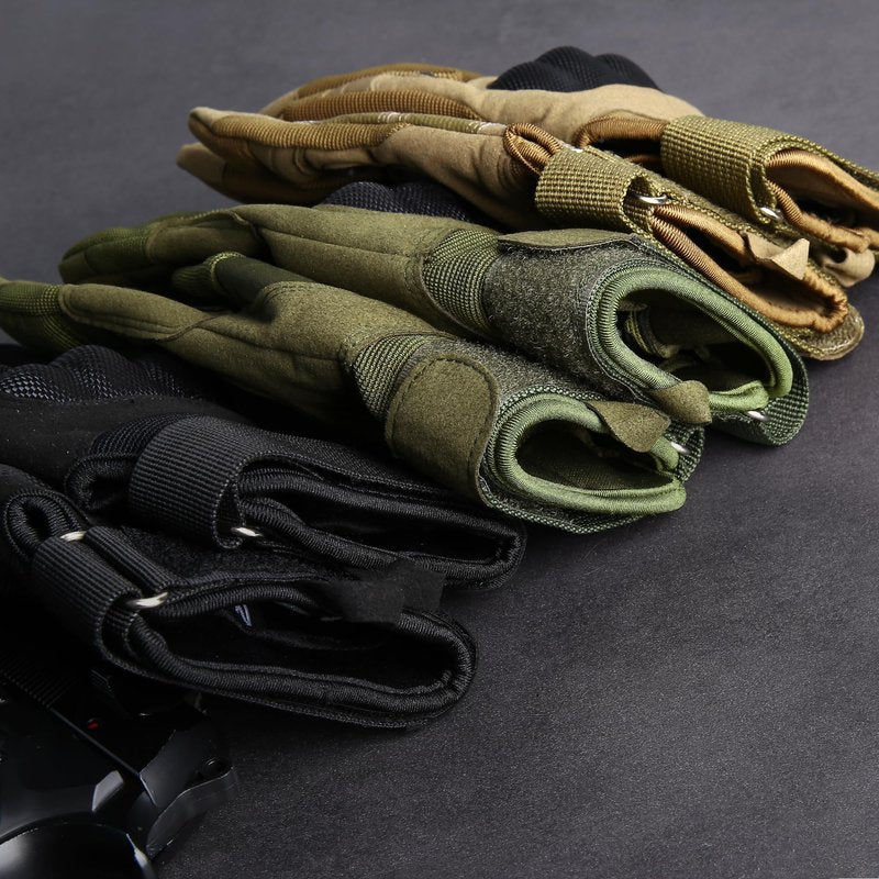 MVPTOO Touchscreen Padded Palm Gloves for Men Green Large