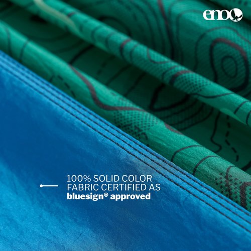 ENO Bundle, Includes The SingleNest Hammock & Atlas Suspension System, Lightweight, Durable Hammock with Straps for Camping, Hiking & Travel, Print Pacific Crest Trail Association/Teal