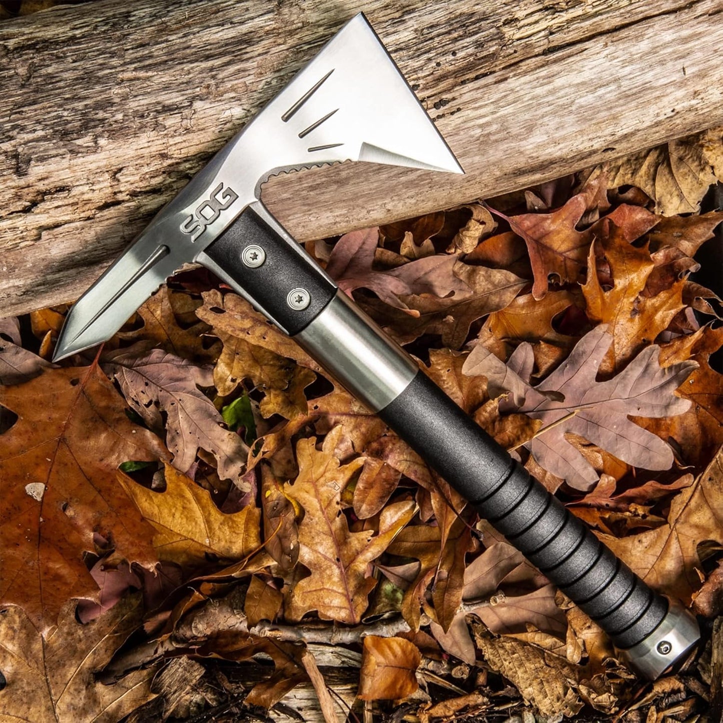 SOG Tomahawk Tactical Hatchet - Voodoo Hawk Mini Tactical Axe, Throwing Hatchet w/ 2.75 Inch Blade for Survival Sports and Camping Axes (F182N-CP)