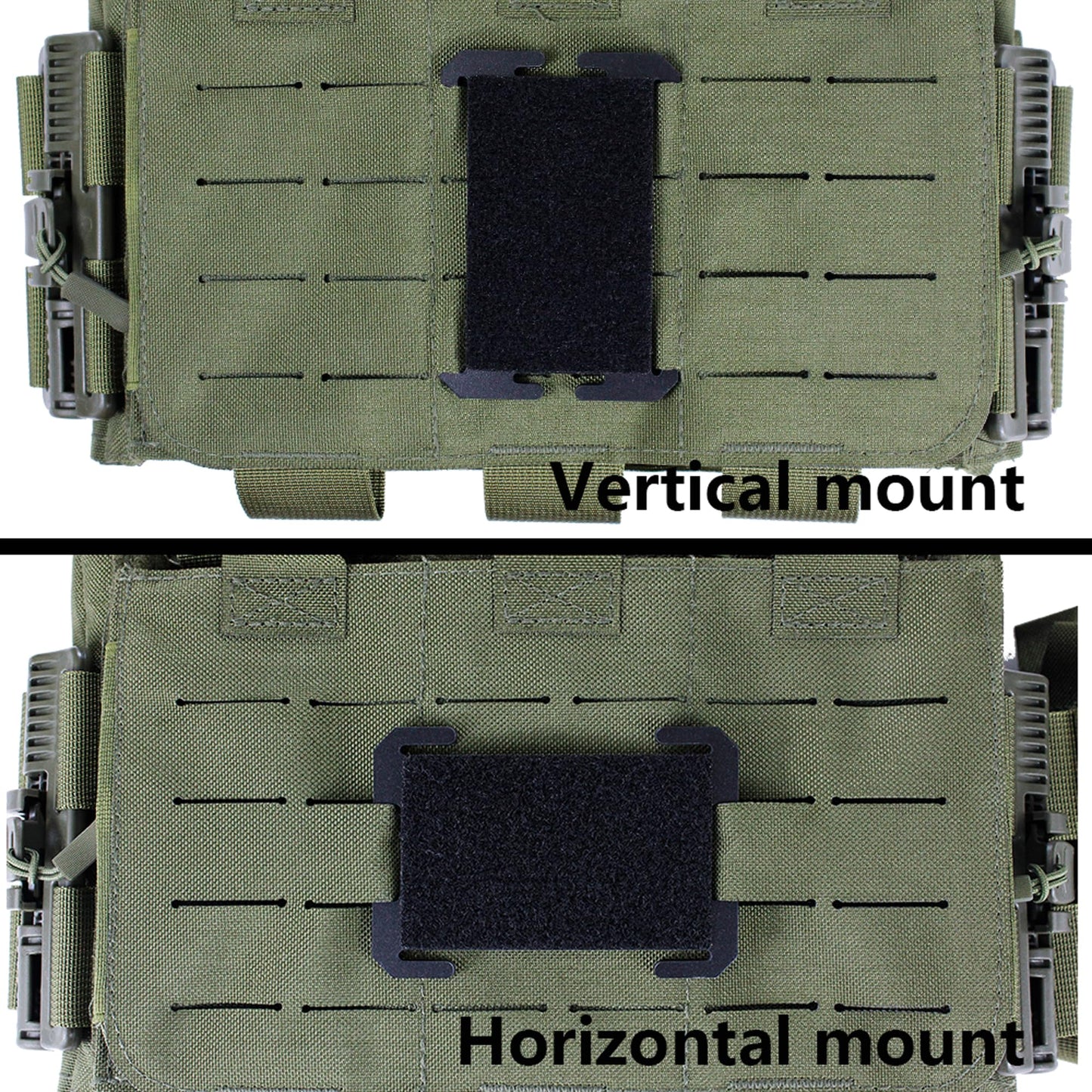 JX Tacfancier Patch Board Molle Patches Panel, 2 Pack Patch Display Board Rigid Hook and Loop, Name Patch Display Holder Tactical Backpack Accessories