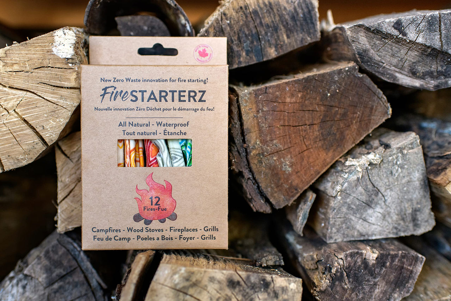 FireSTARTERZ™ 100% Beeswax All-Natural Eco-Friendly Fire Starters – Non-Toxic, Long-Burning, Waterproof – Perfect for Camping, BBQ, Fire Pits, Fireplaces, Wood Stoves & Emergency Kits