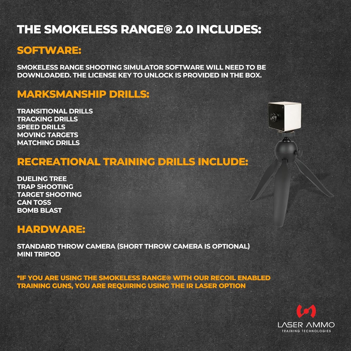 Laser Ammo Smokeless Range Judgmental and Marksmanship Shooting Simulator (Latest Version) for training with your own laser based training simulator in the comfort of your home