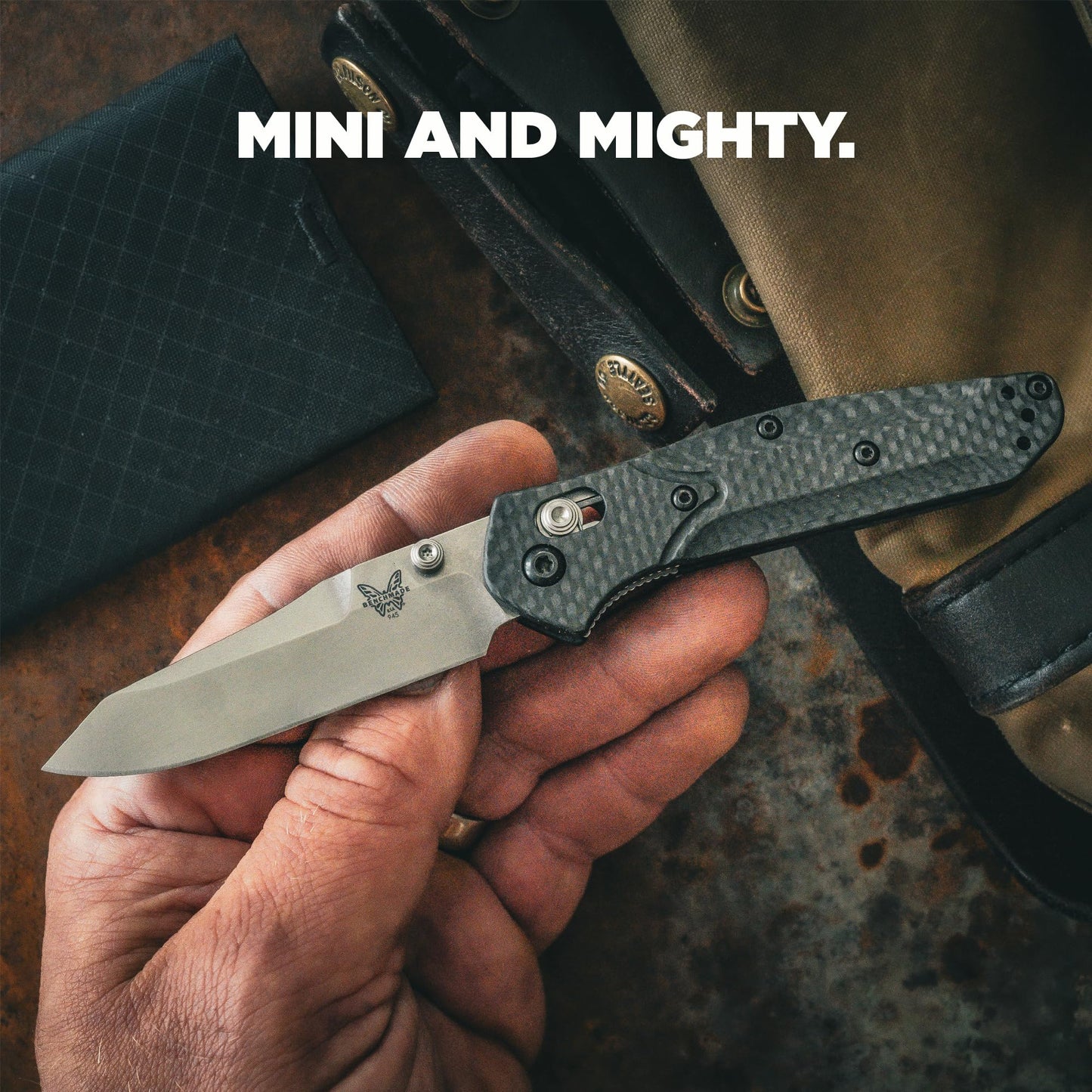Benchmade - Mini Osborne 945 Folding Knife with Black Carbon Fiber Handle (945-2)