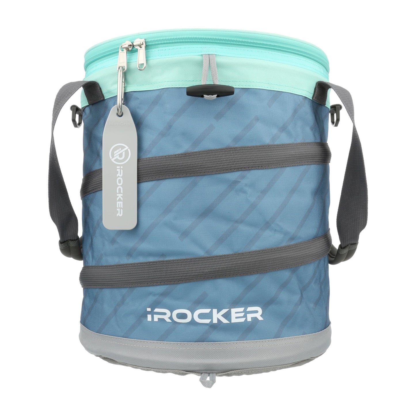 iROCKER Collapsible Pop-Up Cooler: Portable, Lightweight, Insulated Cooler for Paddleboards, Beach, Camping & Outdoor Adventures - Steel Blue