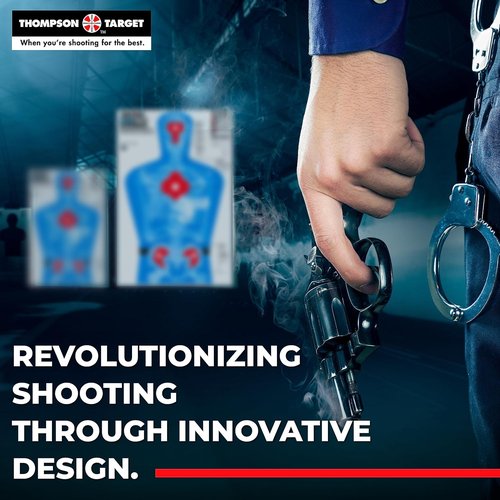 B27-IMZ Silhouette with Human Anatomy Immobilize Zones Ultra Bright Self-Defense Range Training Paper Shooting Targets - Made in USA