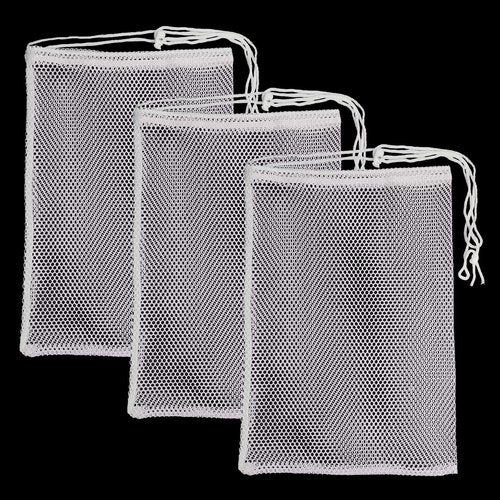 3 Pieces Shark Shooter Premium Nylon Mesh Chum Bag for Enhanced Fishing Attraction 12 x18 inch Chum Bag with Drawstring