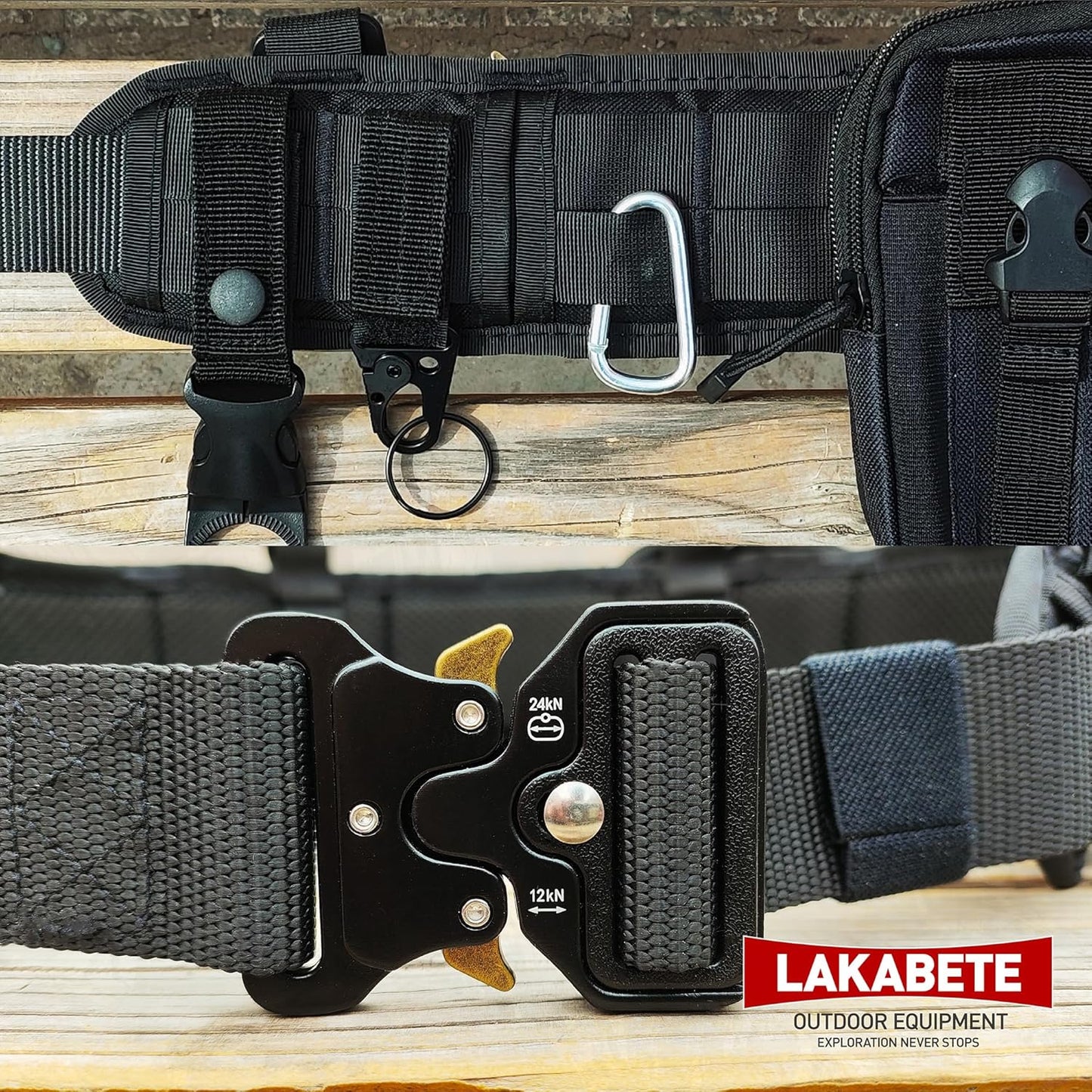 Tactical Molle Battle Belt | Outdoor Hunting Belt with Pouches | Durable Design