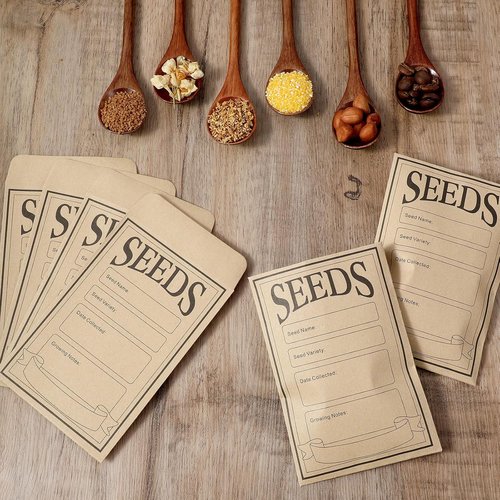 30 Pcs Seed Saving Envelopes Reusable Seed Kraft Storage Organizer Packets Envelopes for Flower Vegetable Plants Seeds Saving & Collecting 5.51 x 3.15 Inch