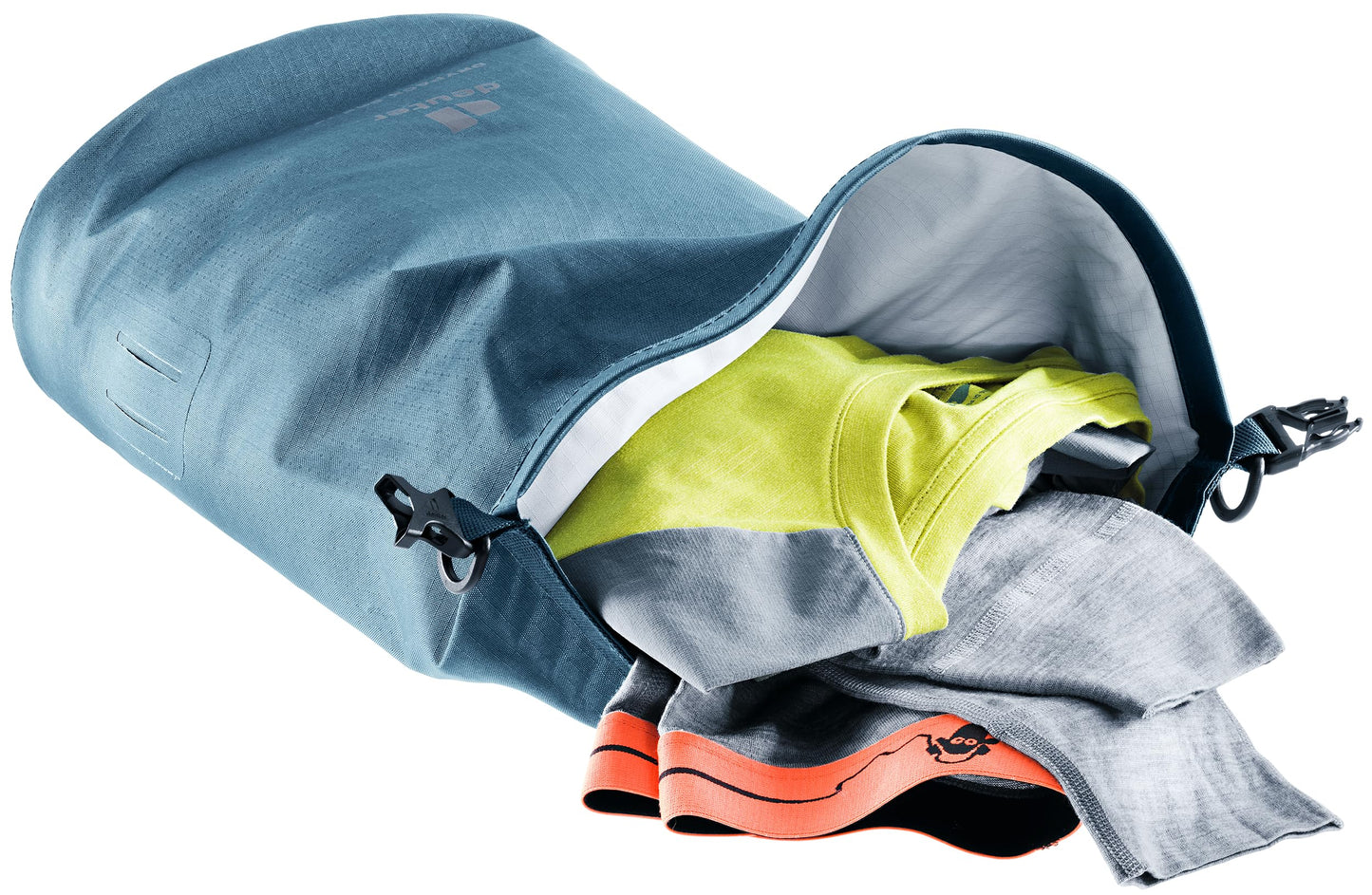 Deuter Drypack Pro 8L, Waterproof 8-Liter Storage Pack Sack for Trekking, Hiking, Bikepacking & Mountain Climbing - Atlantic