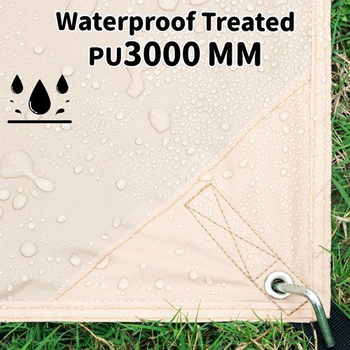 YEEKORO Tent Footprint, 210D Oxford Cloth Camping Tent Tarp, PU 3000 Waterproof Ground Sheet Mat for Tent, Backpacking, Hiking, Beach (102"x91"inch)