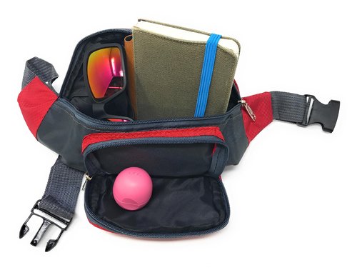 Deluxe Bulk 5 Pack of Colorful Sling Bag Waist Fanny or Cross Chest Packs - Perfect Hip Day Bag - Large 2 Pocket Design with Adjustable Snap Buckle