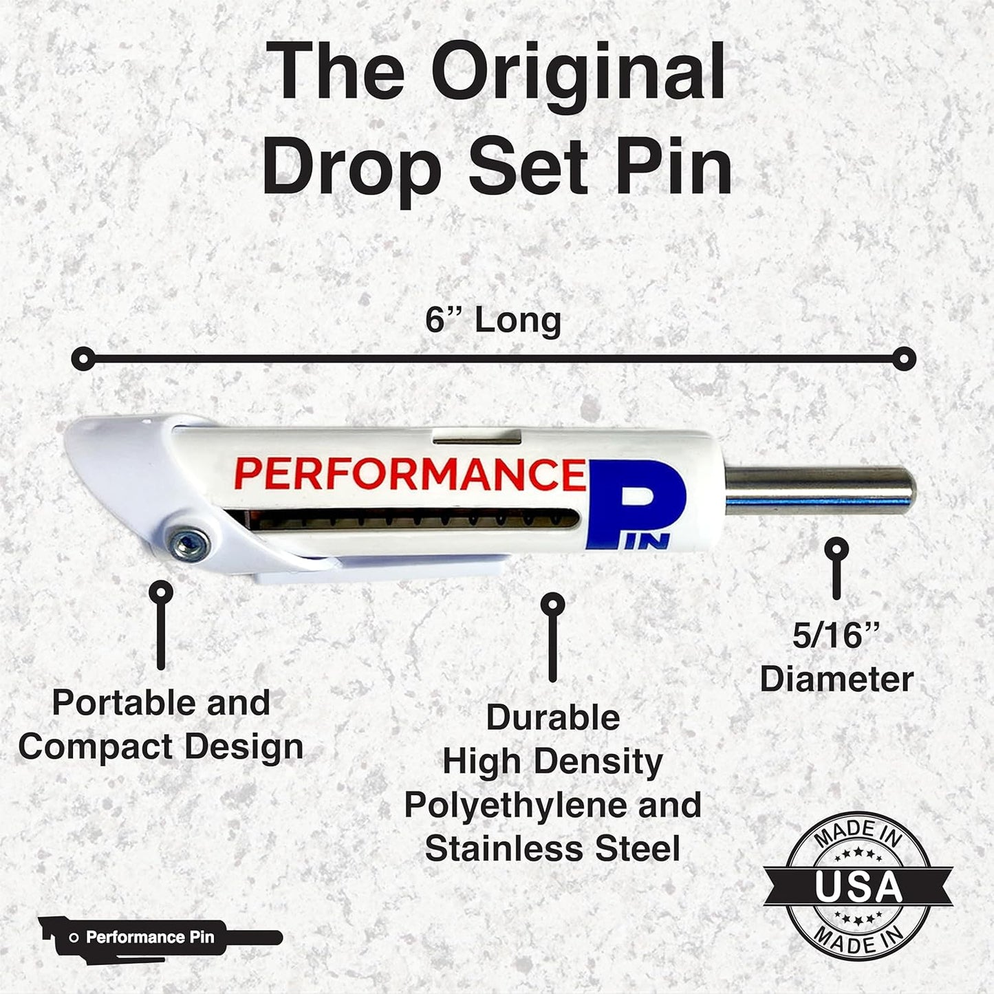 The Original Drop Set Pins for Gym | One More Rep with Weight Stack Pins | Instant Transition to Lower Weights for More Reps | Proudly Made in America | 5/16" Pin