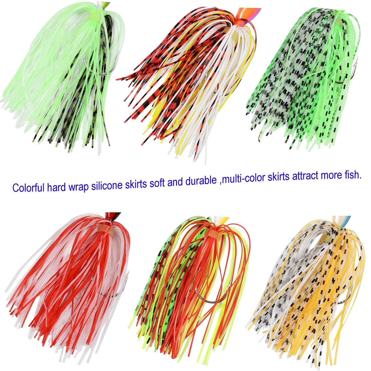 Spinnerbait Fishing Lures Hard Metal Lures kit Jig Spinner Baits for Freshwater Saltwater Fishing (12)