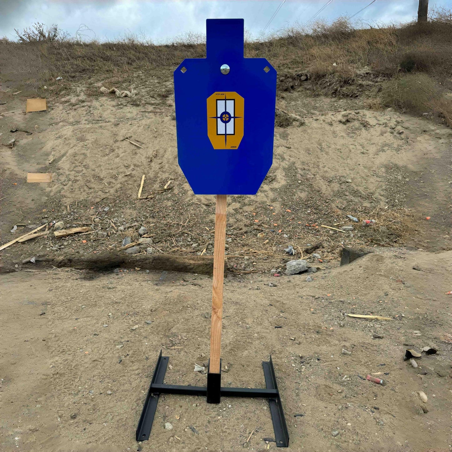 ATFLBOX 1/2 inch Thick AR500 Steel Target Stand System, 12" x 20" Torso Shooting Target with 2x4 Target Stand Kit