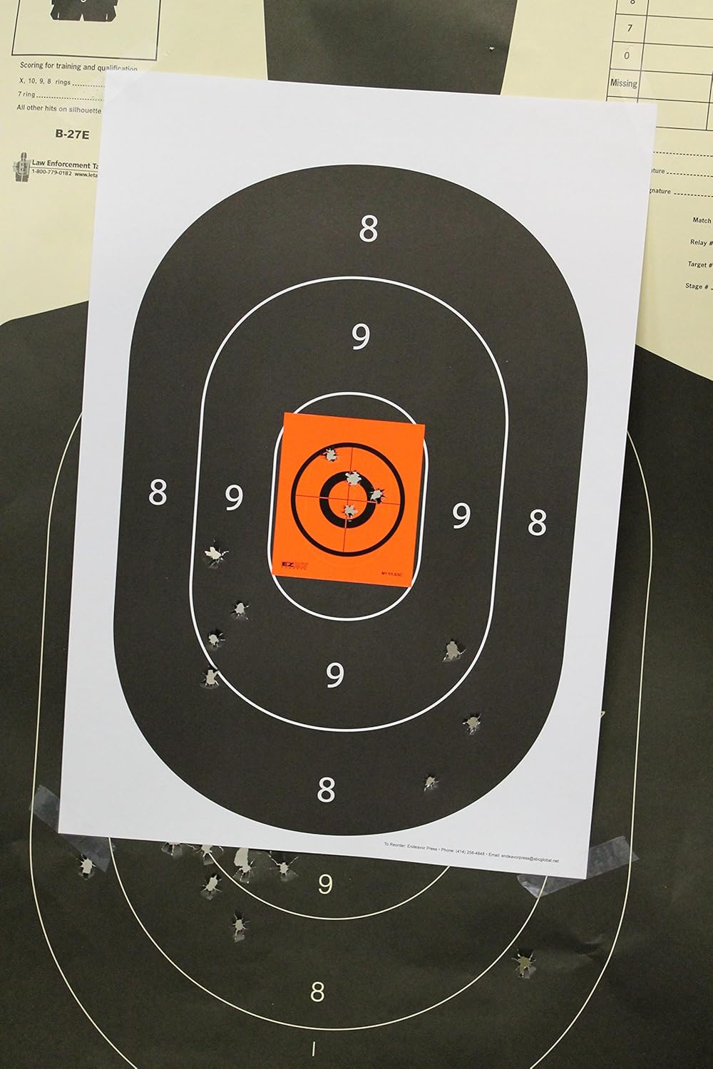 EZ2C Mini Shooting Targets, Bright Flourescent Self-Adhesive 3.5" x 3.5" (Tear-Off Pads of 25 or 100)