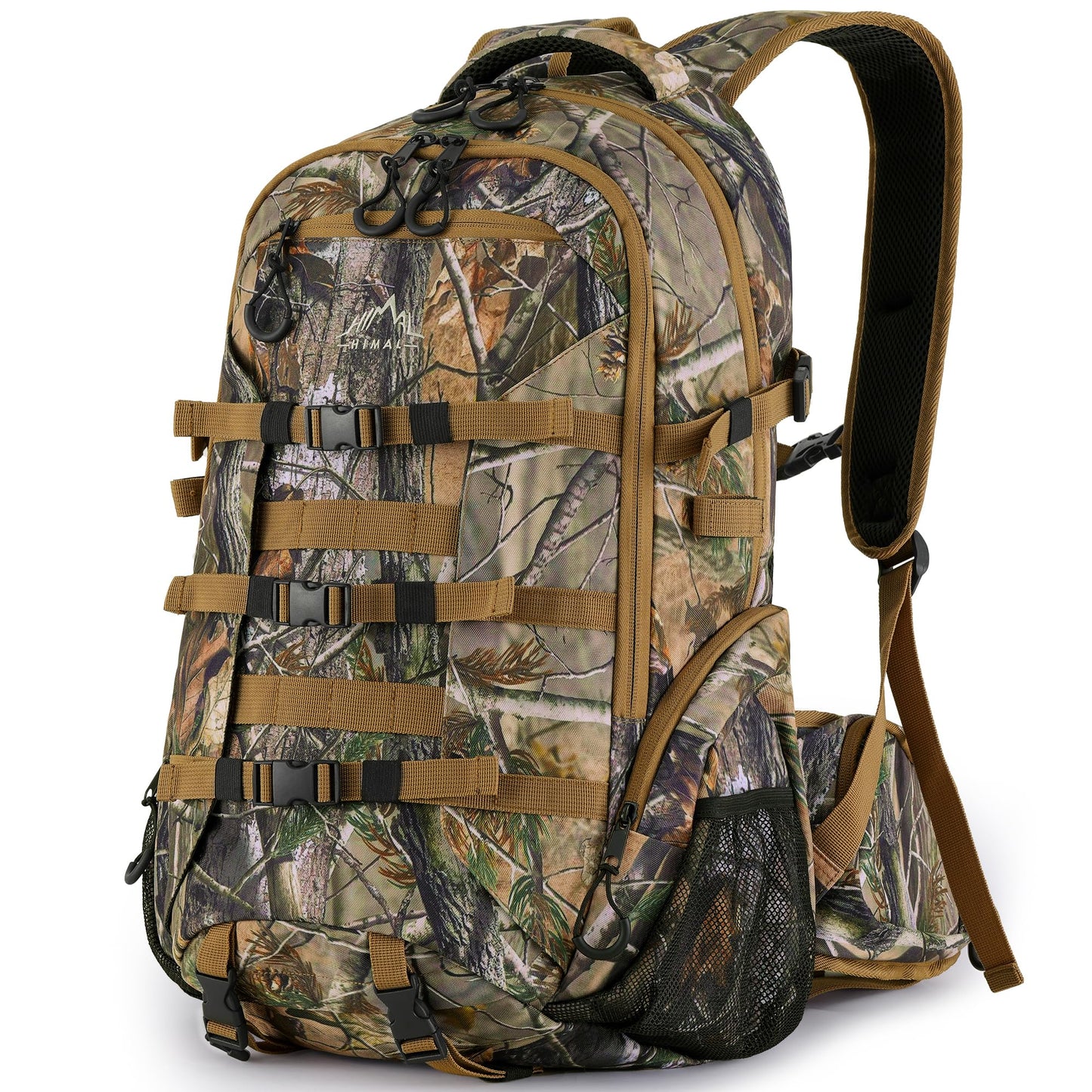 GoHimal 600D Waterproof Hunting Backpack for Men, 30L Camo Hunting Pack with Bow Holder