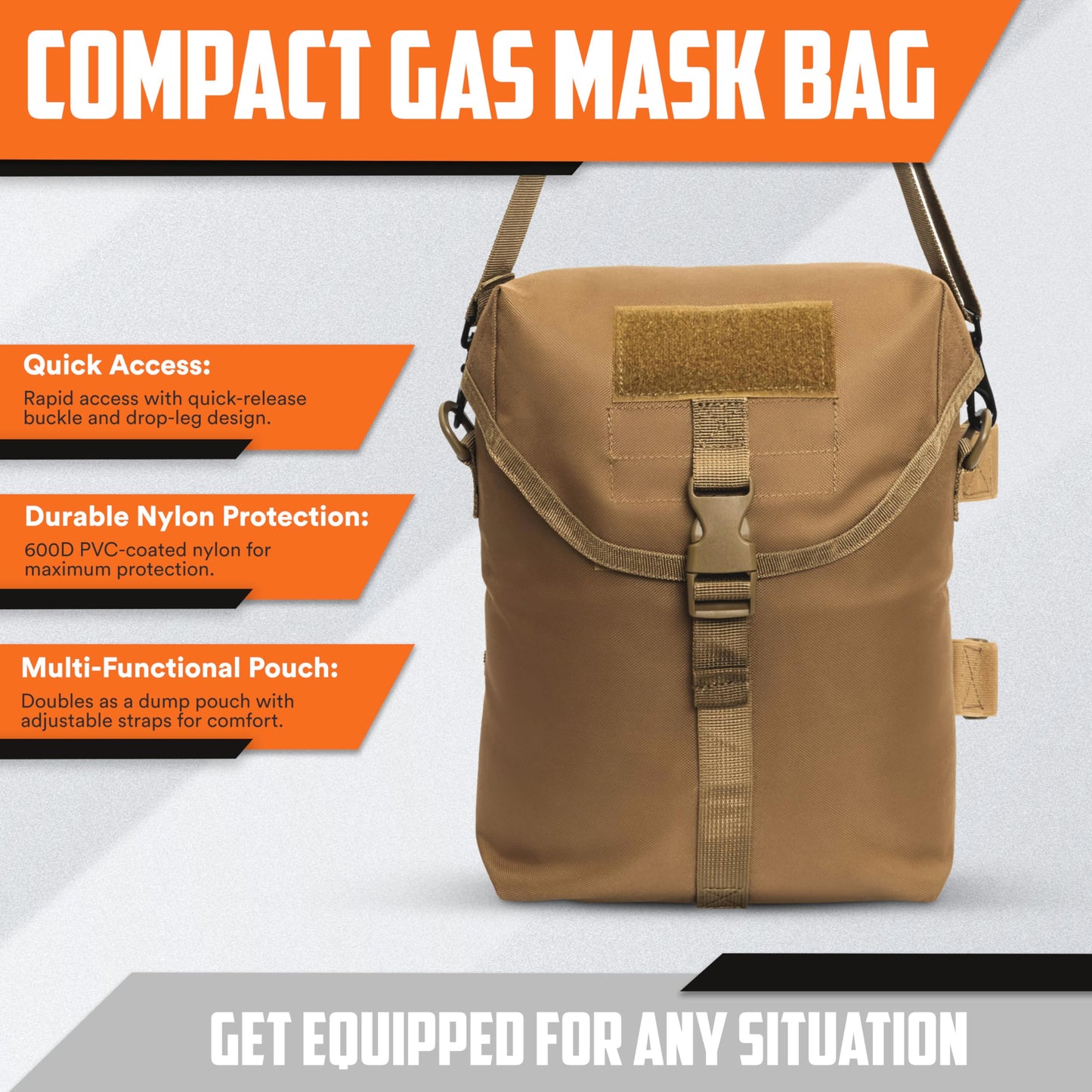 Gas Mask Pouch Bag Respirator-Gear Survival Emergency Professional Equipment (Pouch) - Desert Tan