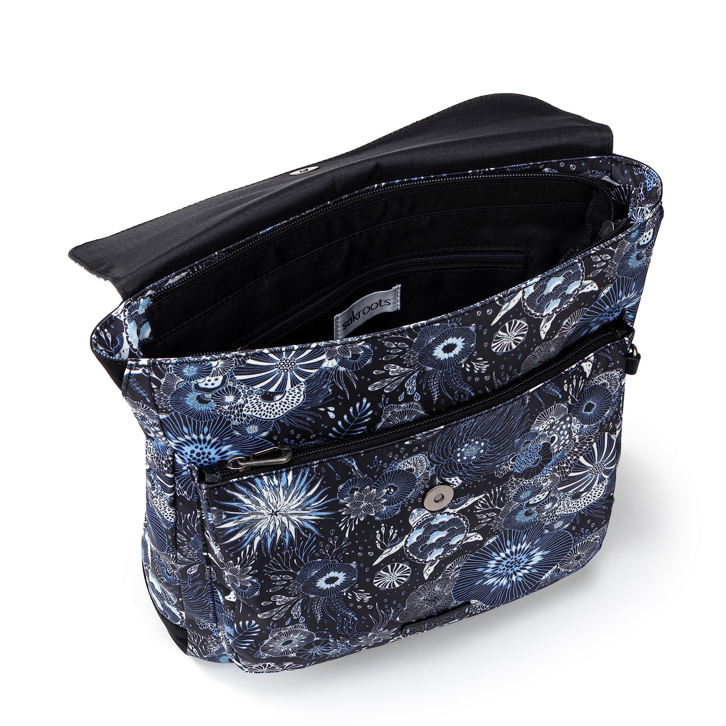 Sakroots Women's Olympic Convertible Backpack, Midnight Seascape, 13IN x 3IN x 12.5IN