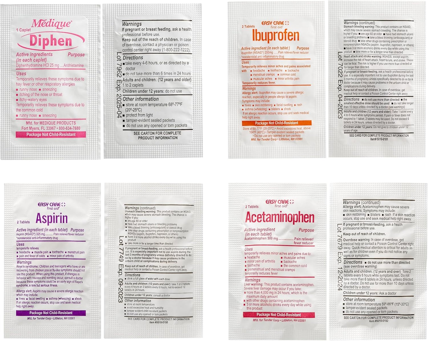 Adventure Medical Kits Mountain Series Medical Kit - Day Tripper Lite - Emergency Medical First Aid Kit - For 2 People for 1 Day - Comes with Bandages, Medication & More - 59 Pieces