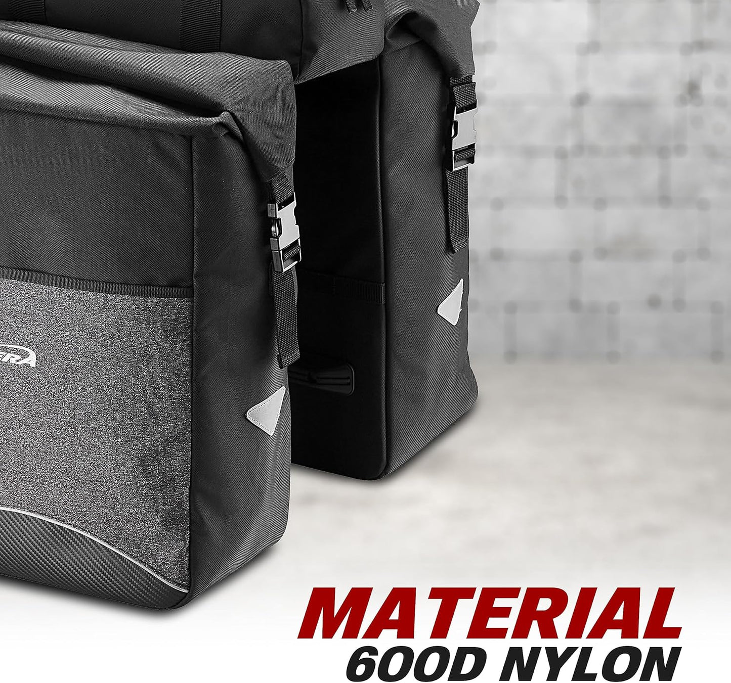 Ibera 2 in 1 PakRak Commuter Bicycle Trunk Bag with Expandable Panniers, Clip On Quick Release Design and Detachable Shoulder Strap