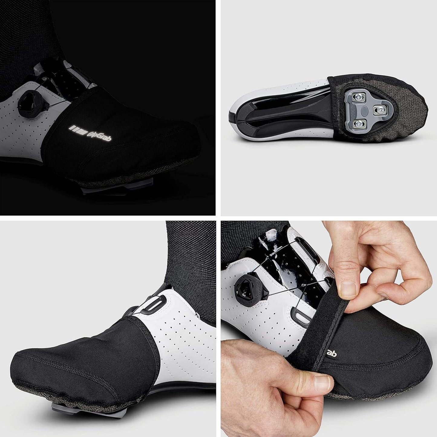 GripGrab Windproof Road Bike Toe Covers Cycling Overshoes Thermal Insulating Road Bicycle Shoe Covers Biking Toe Warmers