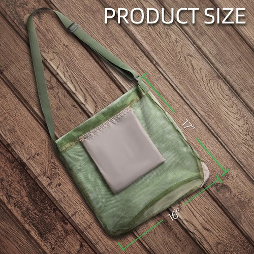 Mushroom Foraging Hunting Bag (17x16 Inches) - Foraging Kit With Mesh Bag, Adjustable Shoulder Strap, Ideal Gift For Mushroom Foragers (2 pack)