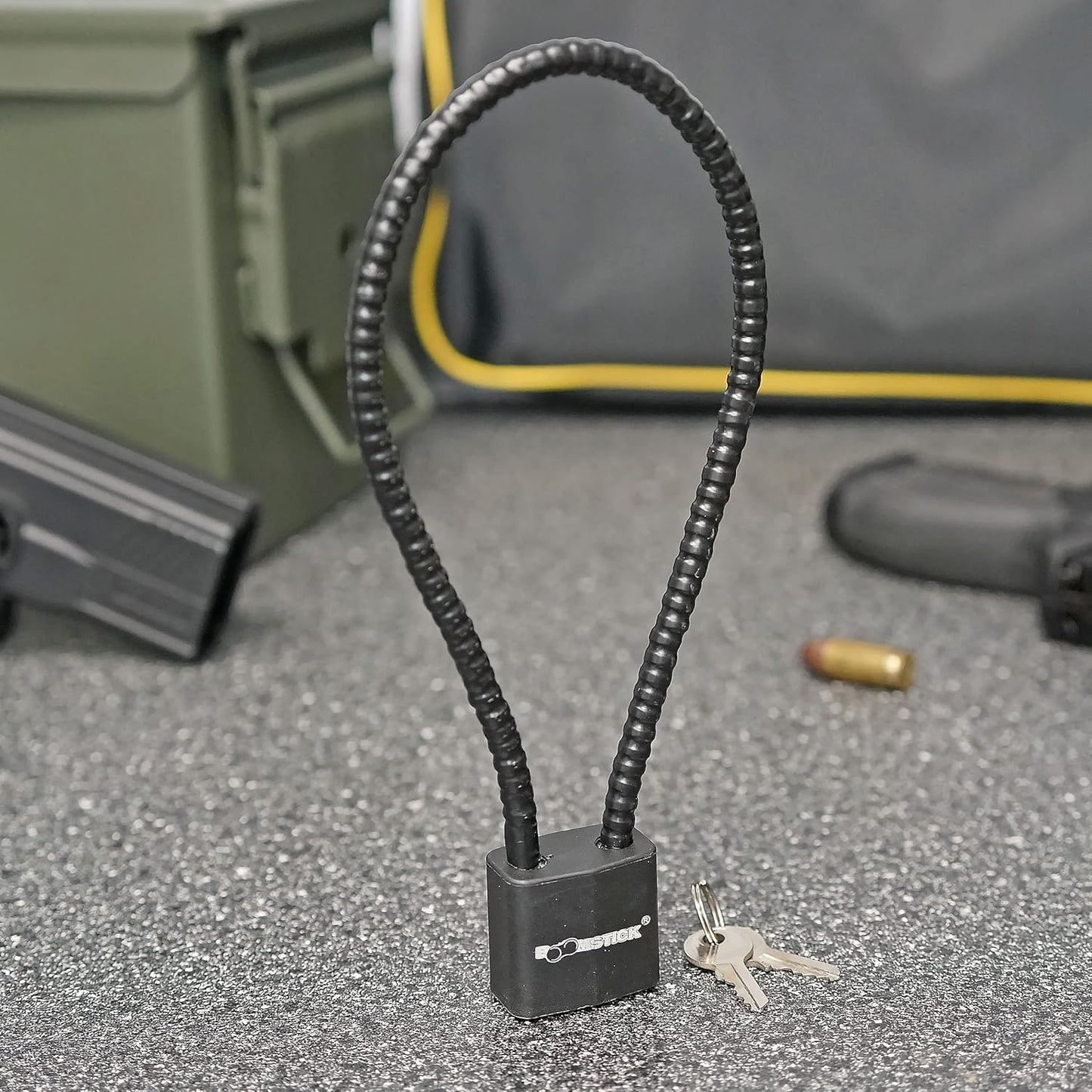 BOOMSTICK Cable Gun Lock - Keyed Different - 15" Cable Length