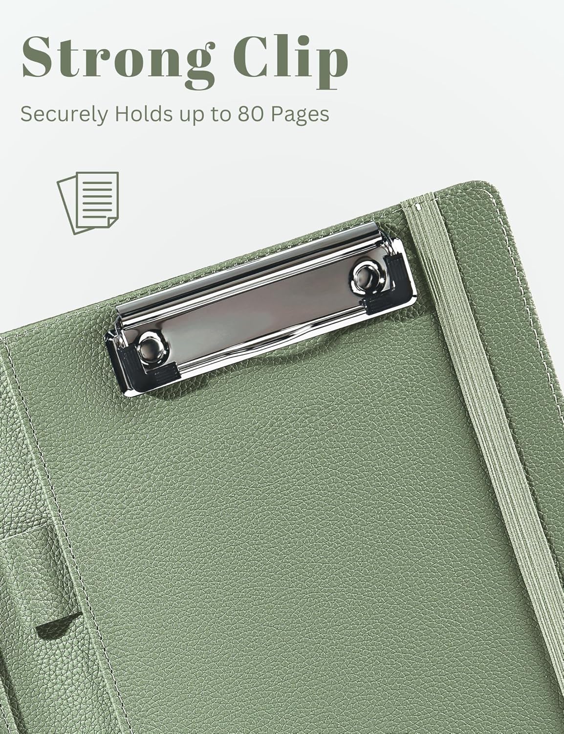 Small Clipboard Junior Padfolio Folio 7 x 9 Writing Pad Refillable, Mymazn Faux Leather Folder A5 for Notepad Legal pad 5 x 8 Junior Size Portfolio (Black)