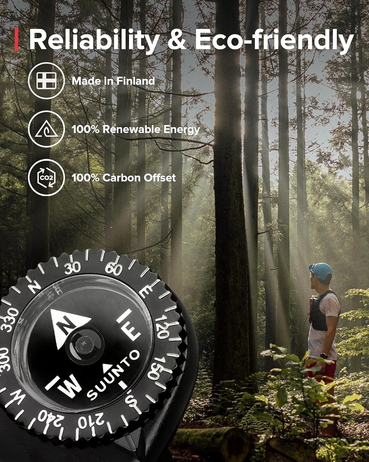 SUUNTO Multifunctional Compass, Northern Hemisphere, Compact Waterproof Navigation Comapss for Hiking & Adventure