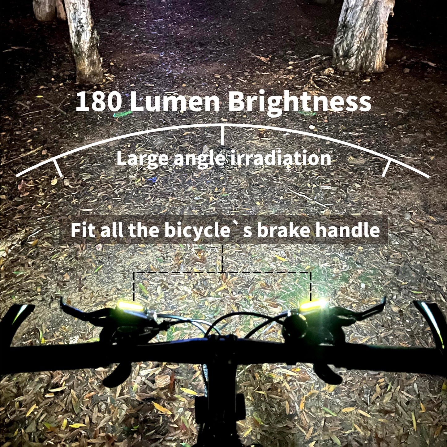 Loodika Bike Lights 2PCS Set Ultra Bright, 1 Bicycle Headlight & 1Taillight,IPX5 Waterproof Bike Light for Night Riding,4 Light Mode Options,60 Hrs Long Battery Life, AAA+Batteries Included