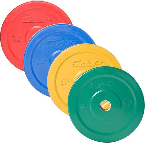 CAP Barbell Olympic 2-Inch Rubber Bumper Plate - Durable Weightlifting Disc