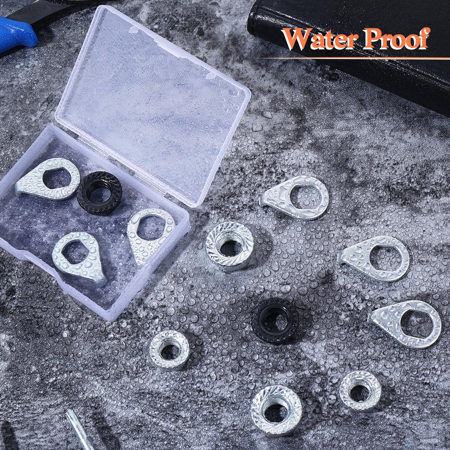 12Pcs Bike Axle Nut and Safety Washer Kit, Bike Nuts for Wheels, Mountain Bike Accessories, 3 Size M8/M9.5/M10 Bike Wheel Nut for Most Mountain Bike Front and Rear Wheel Axle