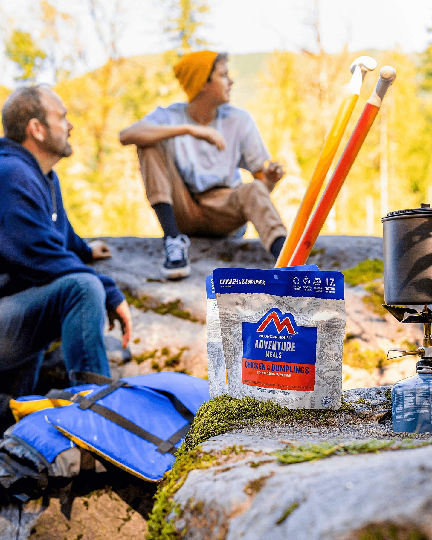 Mountain House Granola with Milk & Blueberries | Freeze Dried Backpacking & Camping Food | 2 Servings and Mountain House Chicken & Dumplings | Freeze Dried Backpacking & Camping Food |2 Servings Bundle