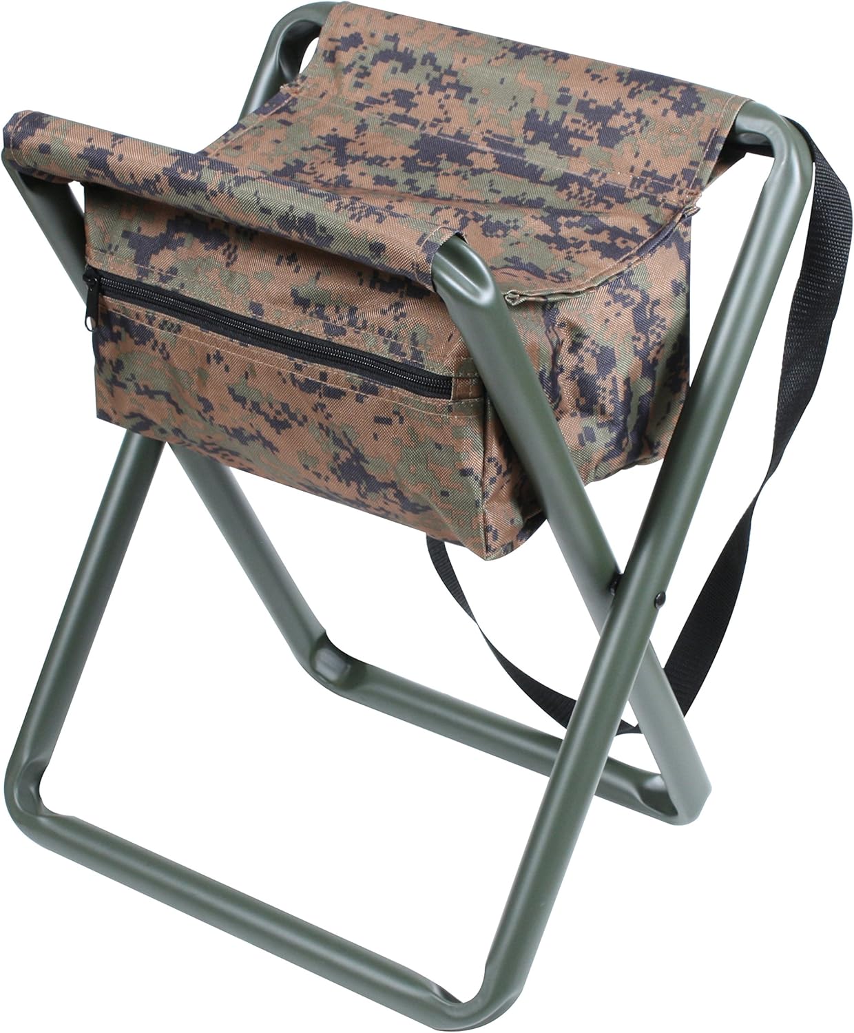 Rothco Deluxe Stool with Pouch, Woodland Camo