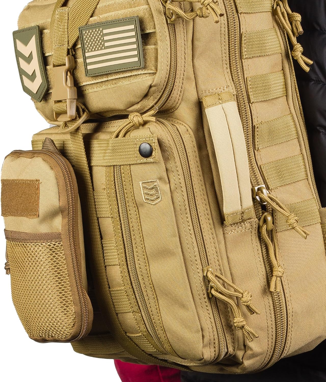 3VGEAR Compact Pocket Organizer - MOLLE Compatible EDC Pouch with Clamshell Opening and YKK Annex Clips - Rugged 600D Water-Resistant Tactical EDC Organizer