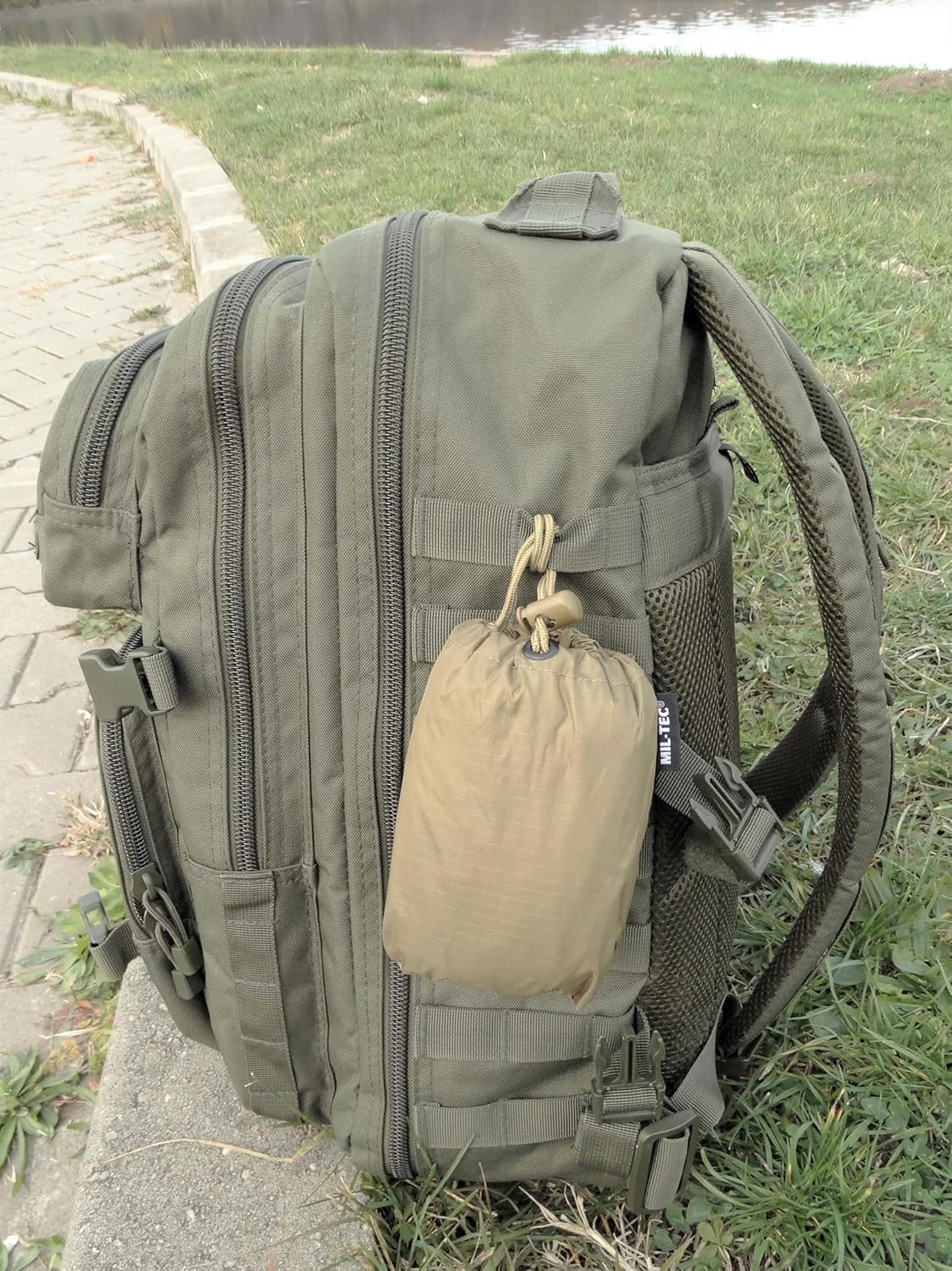 Mil-Tec Rucksack Waterproof Rainproof Cover Coyote Colour Backpack Cover 130 Liters Hiking Travel Camping