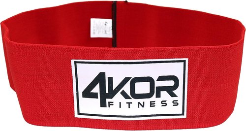 Hip Band by 4KOR Fitness- Resistance Loop Circle Perfect for Dynamic Warm-Ups and Activating HIPS and Glutes (Red/ 2nd Gen, Large)