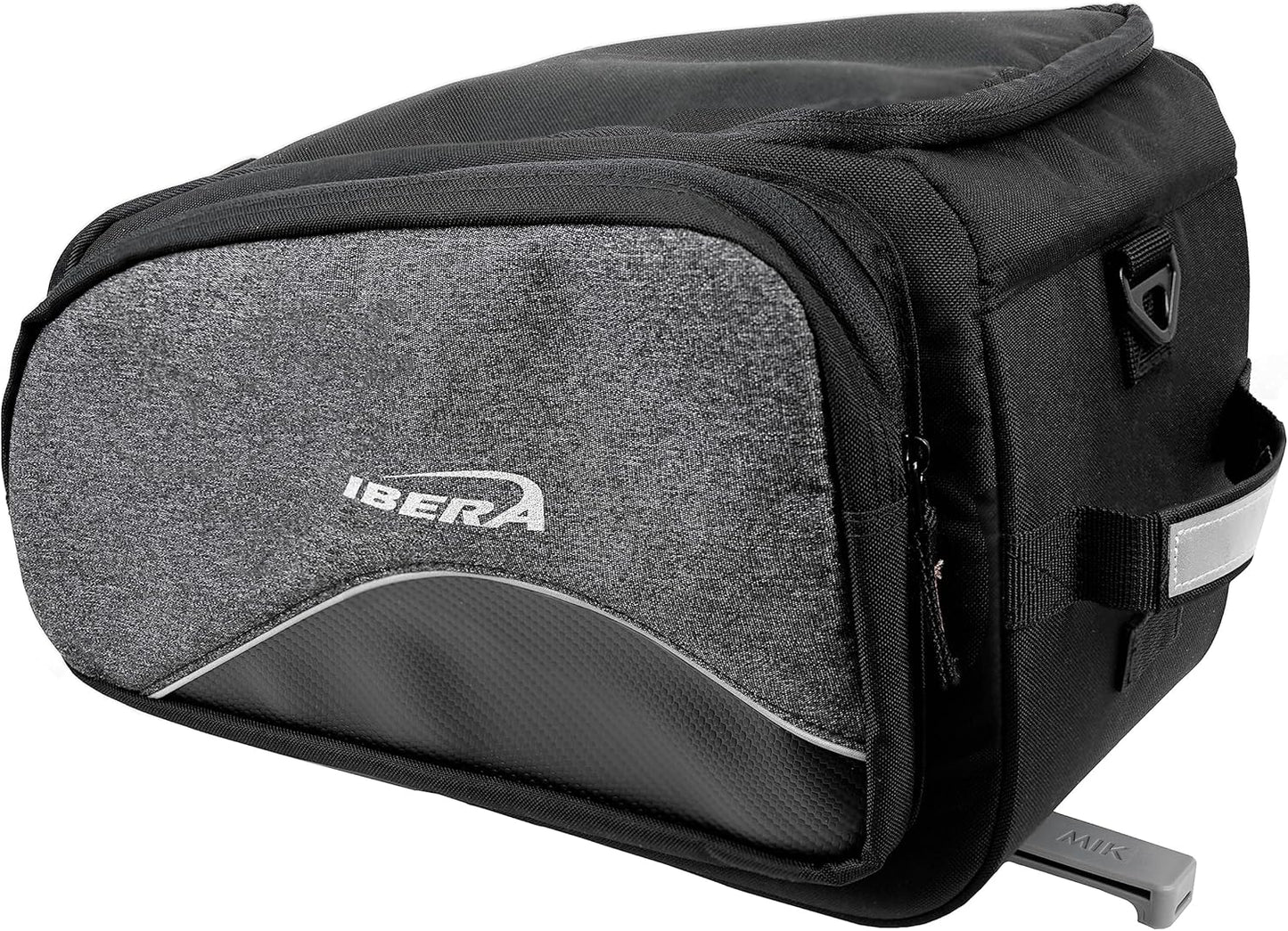Ibera 2 in 1 PakRak Commuter Bicycle Trunk Bag with Expandable Panniers, Clip On Quick Release Design and Detachable Shoulder Strap