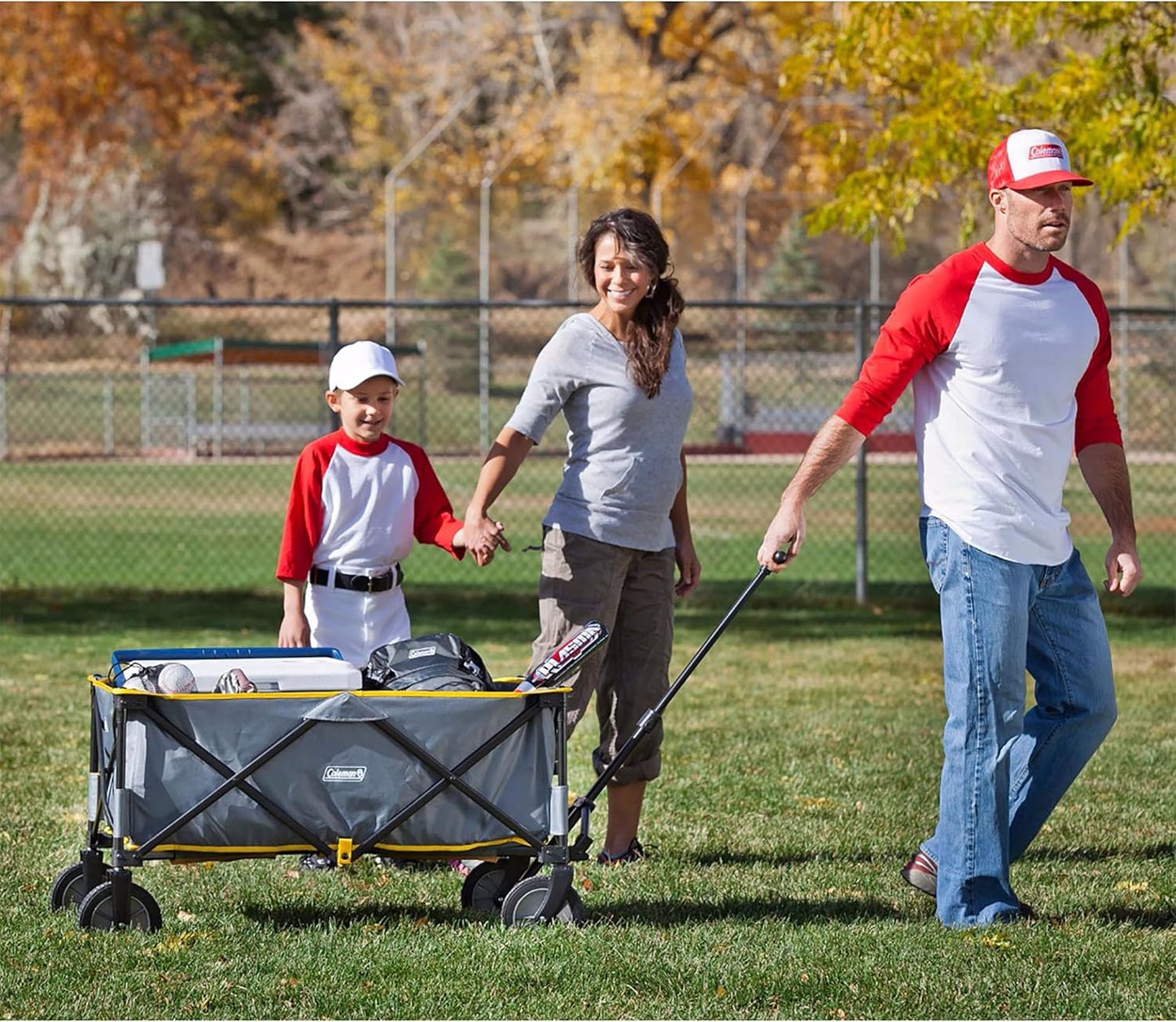 Coleman Portable Folding Utility Wagon with 5 Cubic Feet of Space & Reinforced Bottom Great for Camping Groceries Home Projects or Going to the Park & Beach Supports up to 150lbs