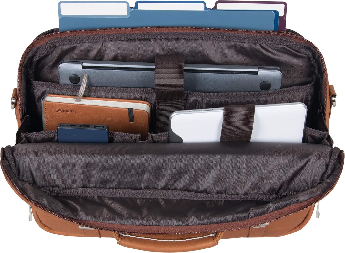Kenneth Cole REACTION Show Business 16" Colombian Leather Business Laptop Portfolio Messenger Bag